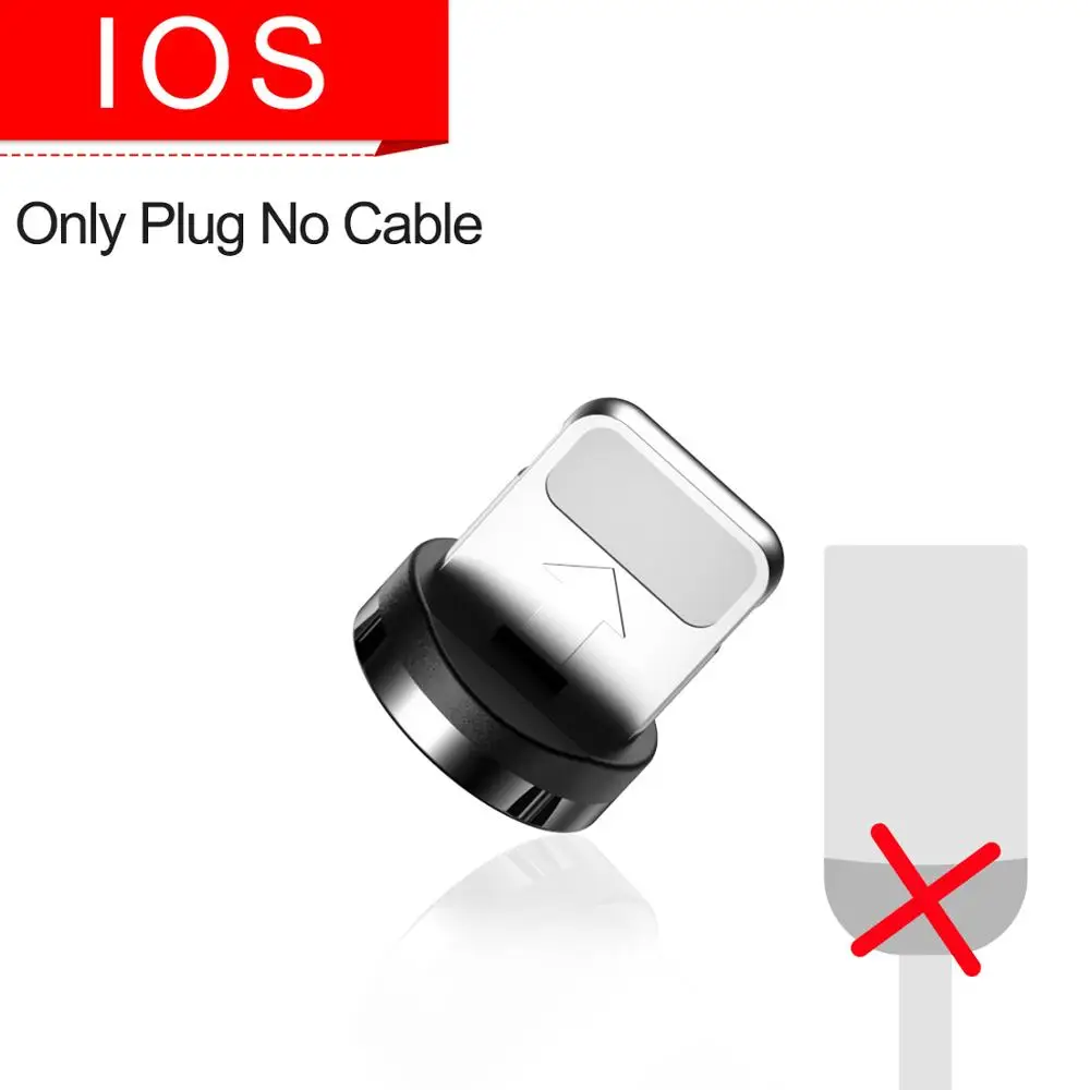 Only Plug For iphone Marjay, магнитная зарядка зарядное устройство, магнитный кабель Micro USB кабель для iPhone, samsung, Android, быстрая зарядка, магнит, usb type-C кабель, шнур для мобильного телефона, провод - Цвет: Only Plug For iphone
