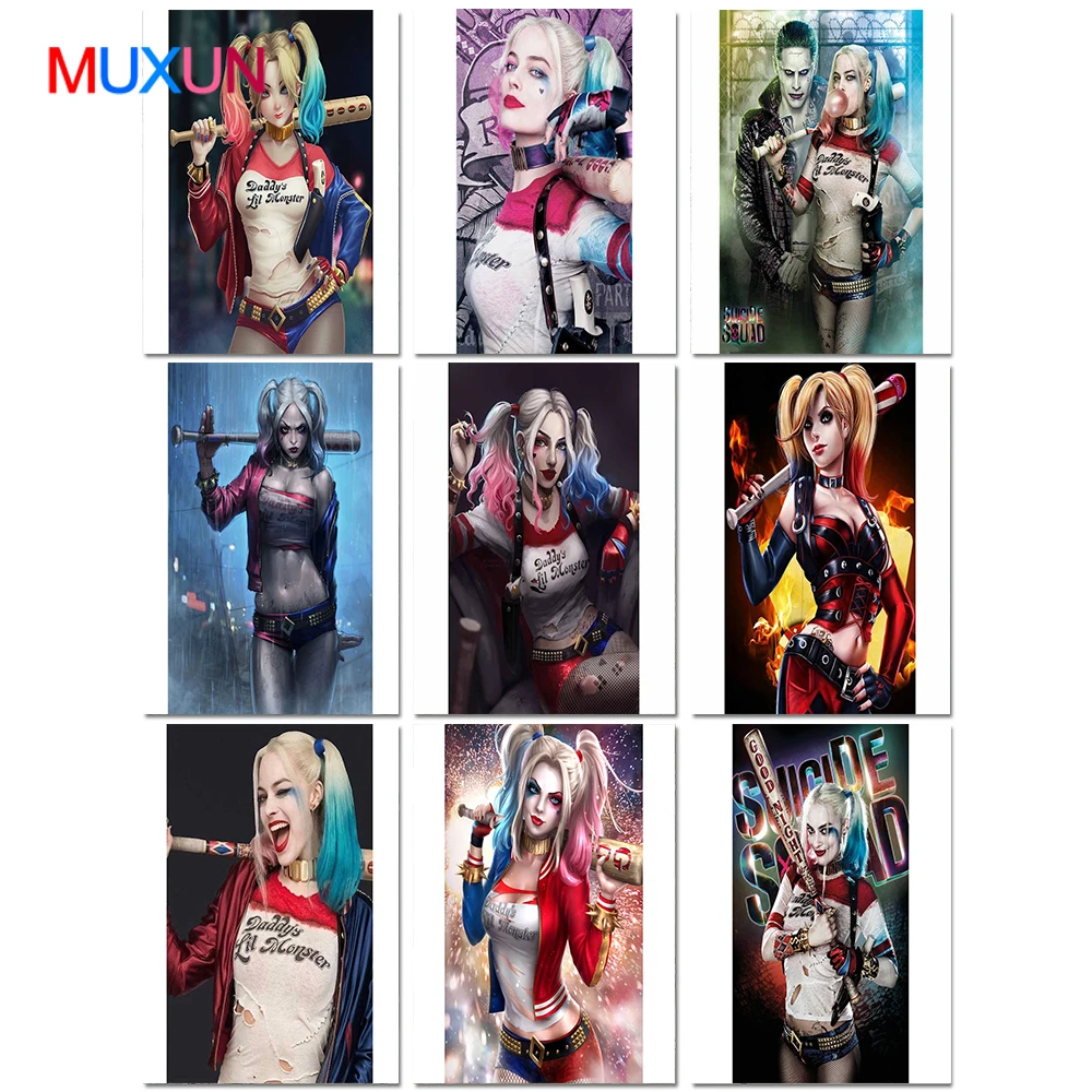 5D алмазная картина сделай сам Harley Quinn отряд самоубийц вышивка круглые алмазы