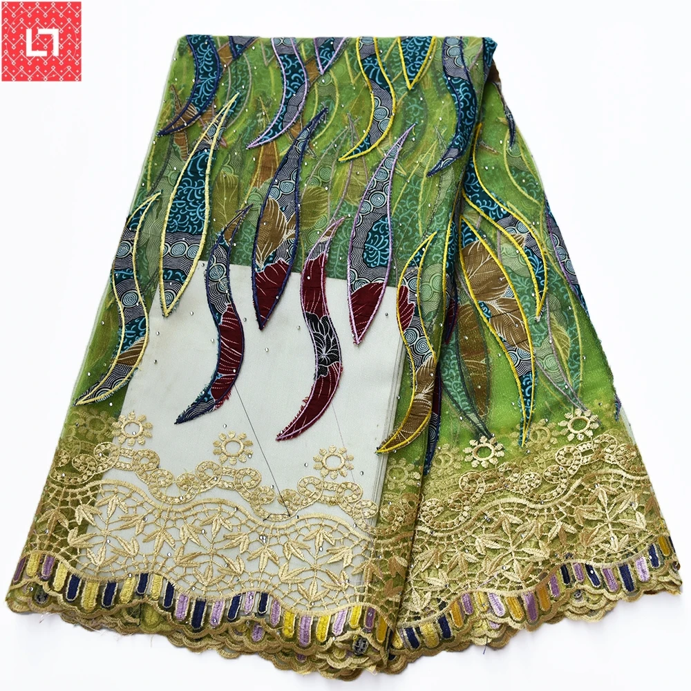 Legend новая новейшая многоцветная тяжелая африканская Вощеная кружевная ткань высокого качества с вышивкой нигерийское кордовое кружево для свадебного платья