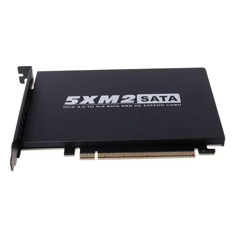 

PCIE5 m.2 SATA Expansion Card PCIE3.0 SATA 5xSSD 5xNGFF 5xM.2 RAID Array Card