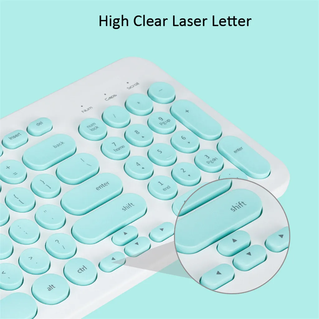 Professional Game Wired Keyboard Ultra-Quiet Retro Round Keycap Keyboards For Laptop PC Computer Home Office Gaming Keyboard