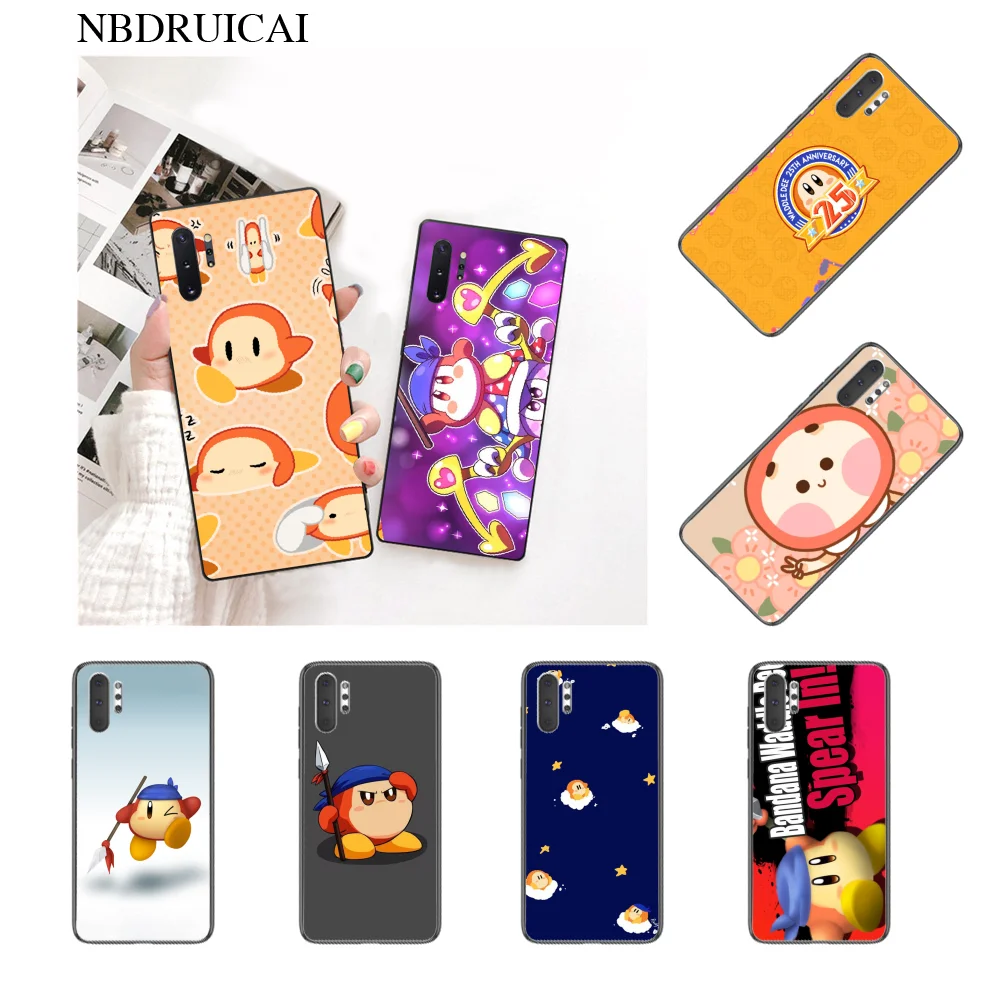 NBDRUICAI игровая бандана Kirby Waddle Dee ТПУ черный чехол для телефона Корпус корпуса Samsung