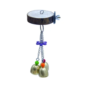 

Parrot nibble toy bird toy bell log platform platform bar perch platform platform wood model sound is crisp