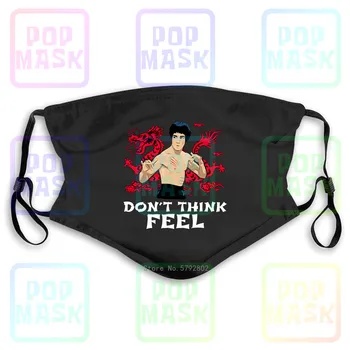 

Dust Mask with Filter Bruce Lee Don'T Think Dragon Unofficial Kung Fu Enter The Adults Washable Reusable Mask