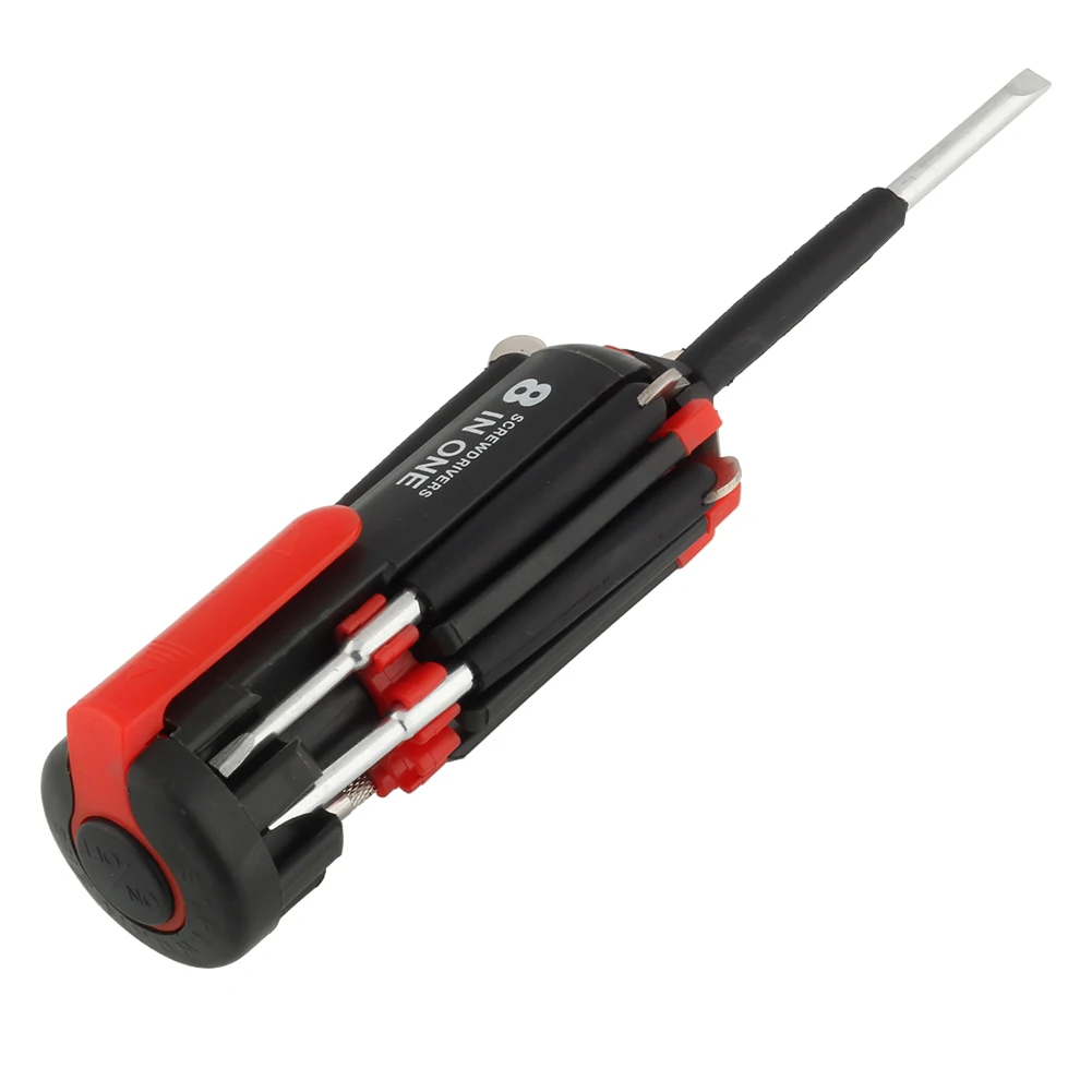 

8 in 1 Multi Screwdriver with 6 LED Torch Repair Tools Up Multi-functional