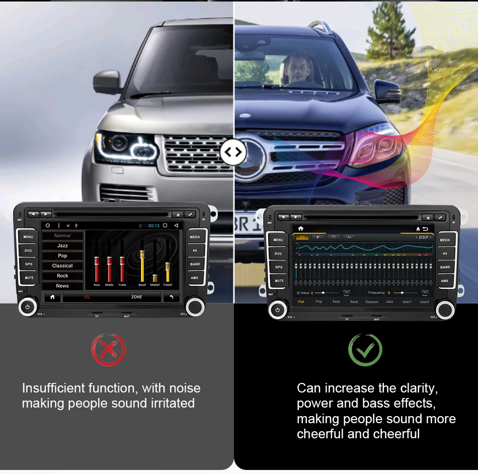 Eunavi 2 din Android 9 PX6 автомобильный DVD мультимедийный радио плеер gps для VW GOLF 6 Polo Bora JETTA B6 PASSAT Tiguan SKODA OCTAVIA DSP