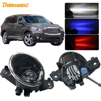 

Buildreamen2 For Infiniti JX35 2013 Car H11 LED Bulb Front Fog Light Lens Devil Eye DRL Lamp 4000LM 12V Accessories