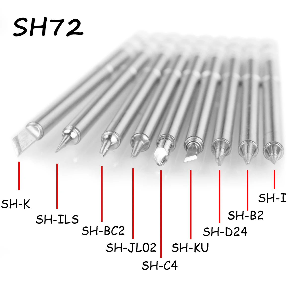 SH72 Soldering Iron Tips Replacement Heater Solder Head SH-BC2 B2 C4 D24 K I ILS JL02 KU for SH72 soldering station Not T12 tip aluminium brazing rods