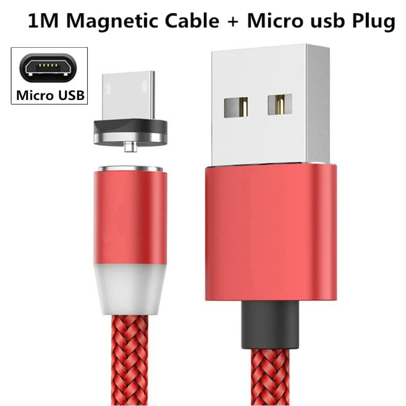 For Micro usb Магнитный usb кабель для зарядки mi cro USB C шнур для Xia mi 9 huawei p30 lite pro p10 lite p6 p7 p умный магнит быстрое зарядное устройство для телефона - Цвет: For Micro usb