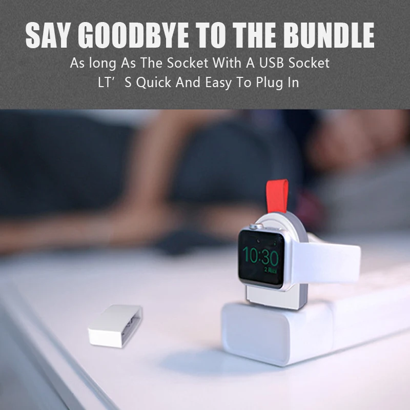 Портативное зарядное устройство A3 с usb портом беспроводное магнитное для Apple iWatch