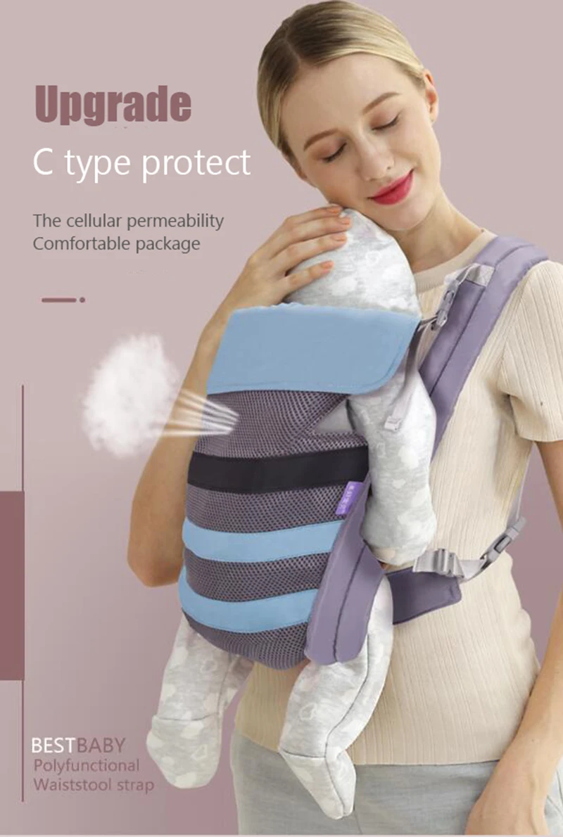 Кенгуру-кенгуру, эргономичный Регулируемый ремень, слинг для ребенка, удобный дышащий безопасный рюкзак для младенцев, аксессуары для малышей