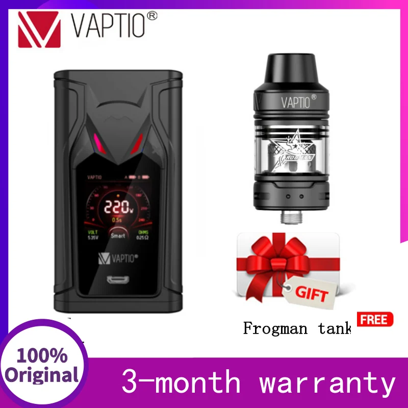 Электронная сигарета 220 Вт мод оригинальный VAPTIO супер летучая мышь Vape коробка мод питания от 2 шт 18650 батареи подходят 510 нить танк