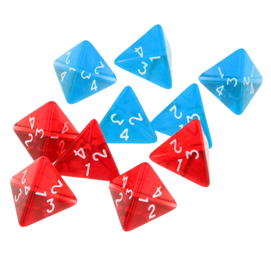 10pcs Acrylic Gem Dice Set Role Playing Game,MTG, Table Game, Games Accessories