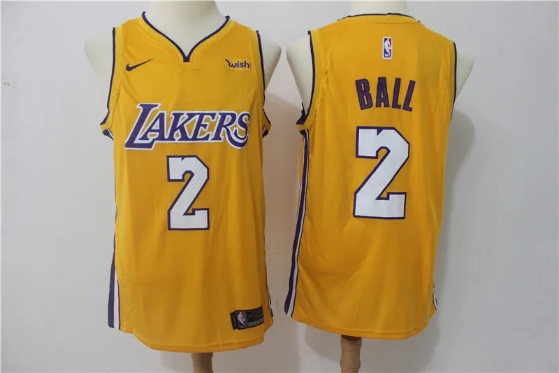 A+++ Качественная мужская одежда для взрослых#0 Kyle Kuzma 2 Lonzo Ball 14 Brandon Ingram Jersey Los Angeles