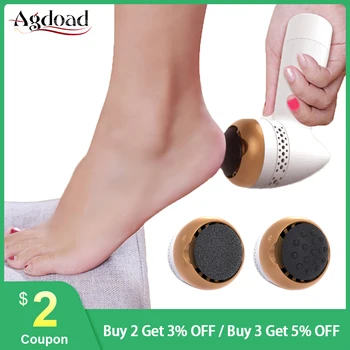 

AGDOAD Rechargeable Callus Remover Foot File Dead Skin Removal Machine Foot Care Pedicure Tool with Replacement Sandpaper Heads