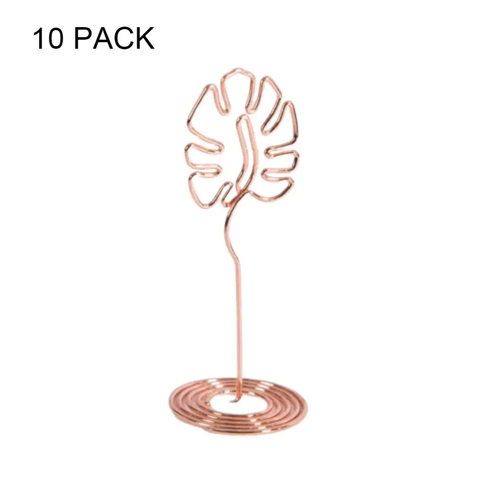Rose Gold 10 шт. черепаха лист узорные Note клип Папка визитница рождественские держатели для Стола Настольная декоративная Ручка Зажим - Цвет: Rose Gold