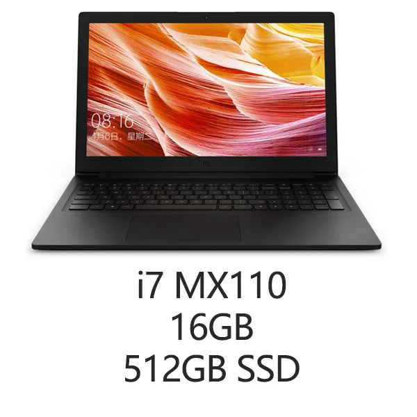 Xiaomi Mi ноутбук 15,6 ''Intel Core ноутбуки i7/i5 NVIDIA GeForce MX110 выделенная карта ноутбук на английском языке Win 10 - Цвет: i7-8550U 16GB 512GB