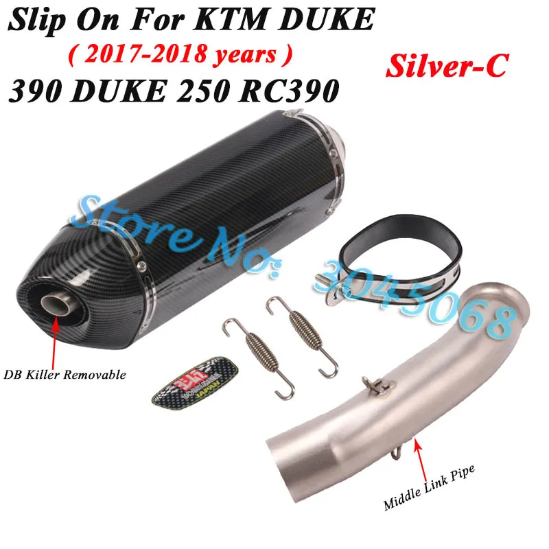 Слипоны для KTM Duke 390 250 125 RC390 мотоцикл Yoshimura глушитель выхлопной трубы модифицированный Средний канал трубы дБ убийца