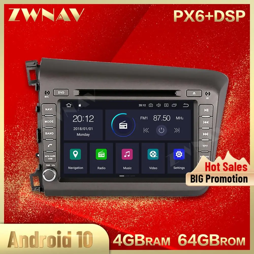 商品割引 タッチスクリーン Ips Dsp アンドロイド 9 0 車の Dvd マルチメディアプレーヤー Gps ナビホンダシビック 12 カーオーディオビデオラジオステレオヘッドユニット 買取 定価 Talmageconstruction Com