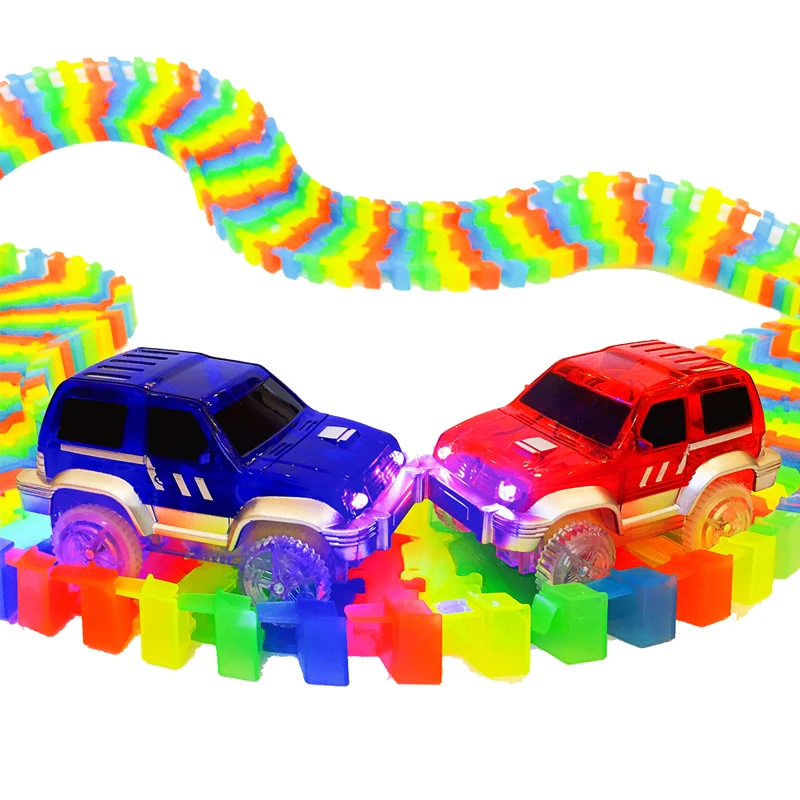 Toys Car,Dinosaur LED Lamp Electronic Car, Toy Cars, Parts, Car Rail Racing Track,with Flashing Lights Kids Toys Car Gifts L003 6