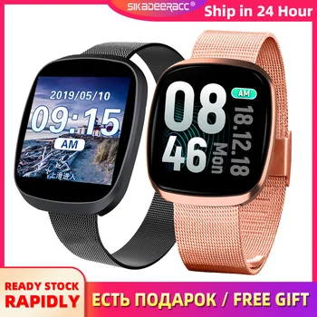 

Smart Watch Tounch Screen Fitness Tracker Blood Pressure Heart Rate Monitoring For Android Women Men Wristband Steel Band