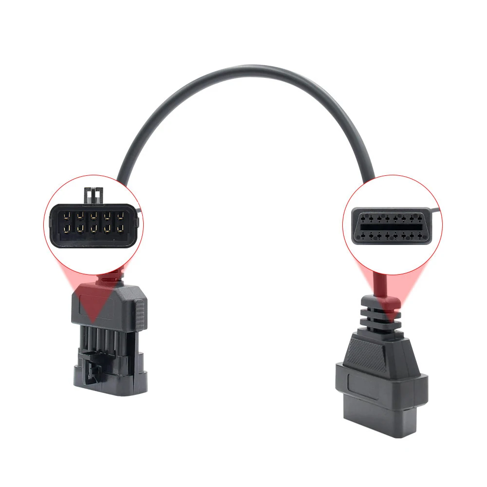 Для Opel 10Pin до 16Pin Женский Диагностический соединительный кабель OBD OBDII для Opel 10 Pin OBD до OBD2 10pin кабель