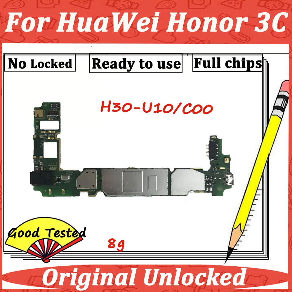 Разблокированная материнская плата для HUAWEI Honor 3C разборка материнской платы основные платы с полным чипом материнская плата H30-U10 C00 8GB