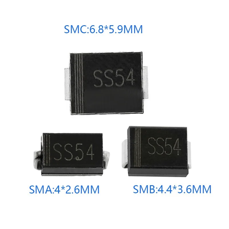 10 шт. SMD диод Шоттки SS12 SS14 SS16 SS18 SS22 SS24 SS26 SS28 SS32 SS34 SS36 SS38 SS52 SS54 SS56 SS110 SS210 SS310