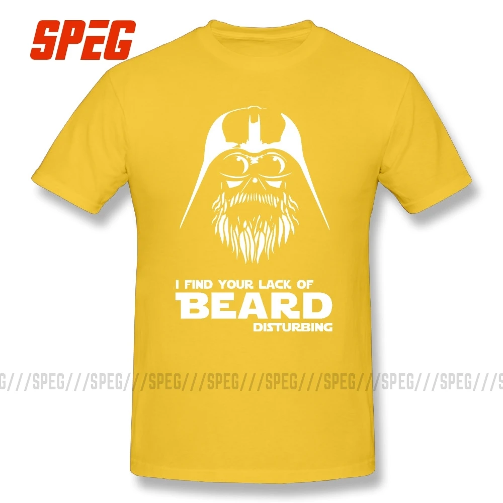 Футболки с надписью «Звездные войны» и надписью «I Find Your no of Beard» футболки с короткими рукавами из хлопка для подростков Стильная молодежная Винтажная Футболка - Цвет: Цвет: желтый