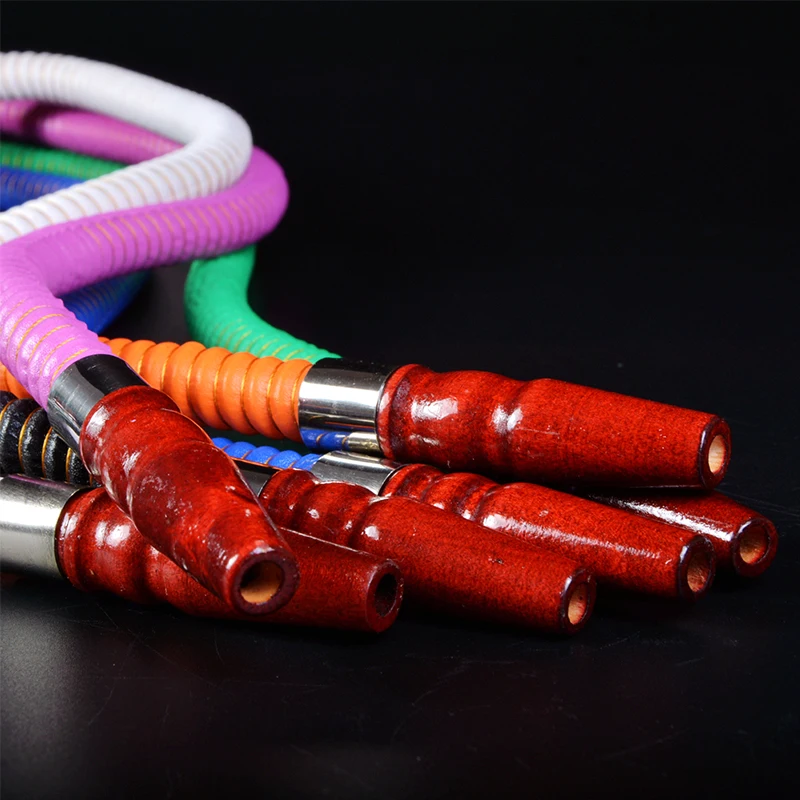 1 м Синтетическая кожа кальянный шланг древесины кончик рта Boquilla Cachimba трубка для
