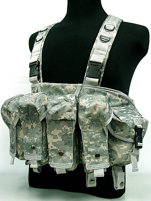ACU camo Многофункциональный тактический жилет CS AK Magazine Chest Rig Carry - Цвет: ACU camo