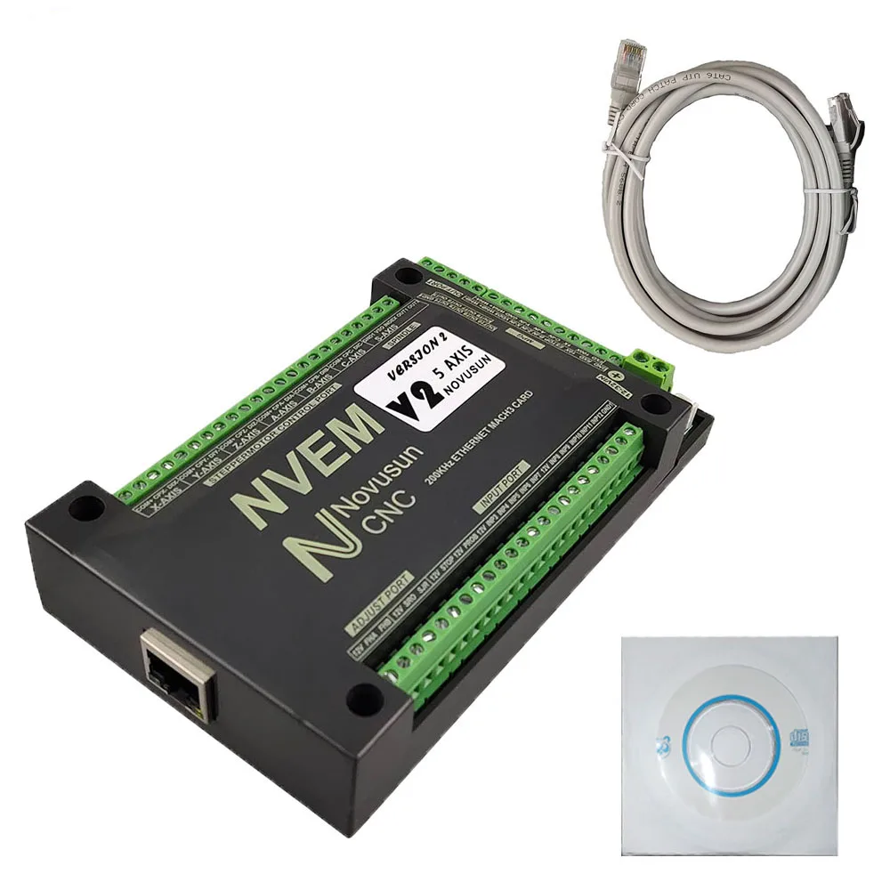 

NVEM CNC motion controller nvemv2.1 upgrade 3axis 4axis 5axis 6axis mach3 control card Ethernet interface