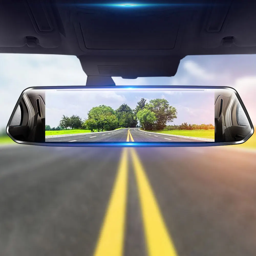 7/'/' HD 1080P Dual Lens Camera Car DVR Vehicle Rearview Mirror Dash Cam Recorder