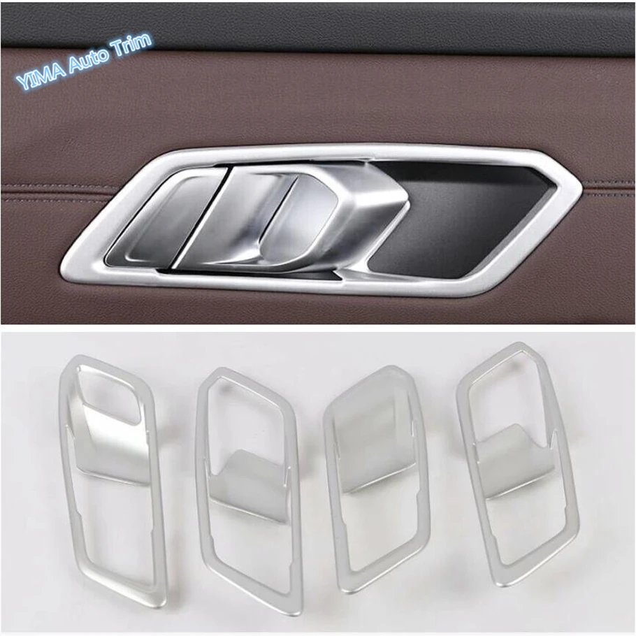 

Lapetus Auto Styling Inner Door Pull Doorknob Handle Bowl Frame Cover Trim Fit For BMW 3 Series G20 2019 2020 ABS Carbon Fiber