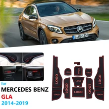 Alfombrilla de goma antideslizante para ranura de puerta de Mercedes Benz, pegatina para modelos GLA X156, GLA180, GLA200, GLA220, GLA250, GLA45, 200, 220, 250, 200d, 220d