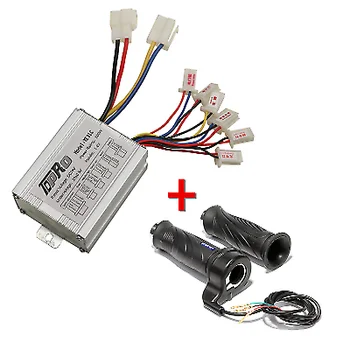 

24V 500W Motor Brush Speed Controller and Electric Scooter Bike Throttle Twist Grips for Motorcycle Universal