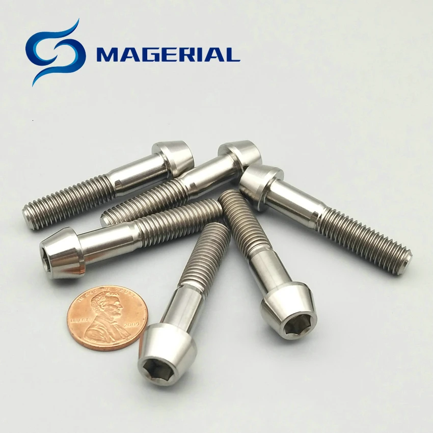 Класс 5 Ti Болт M8x15/20 Вт, 30 Вт/60/80 Титан Caplier болт конический установочный винт Ti винты зауженные Алан диск Ti крепеж 6 шт