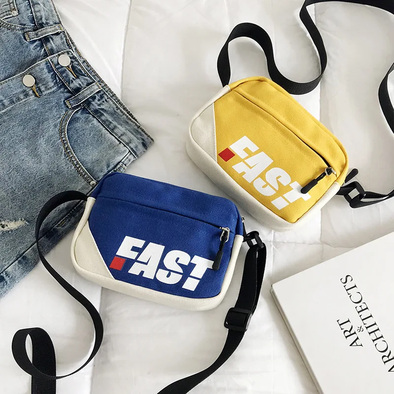 Холщовая Сумка женская стиль корейский стиль Универсальный текстурированный Быстрый буквенный телефон сумка через плечо/сумка на плечо школьная сумка
