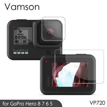 

Vamson for GoPro Hero 8 Black 7 6 5 Screen Protector For Go pro Hero7 Black Camera Lens Accessories Protective Film Case VP710G