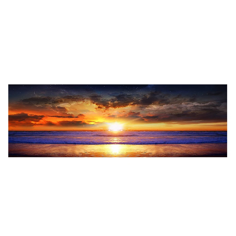 Sunsets Sky натуральный Colorf побережье океан море пейзаж панорама Холст Плакаты с живописью и печать настенные картины для Гостиная - Цвет: PA1429