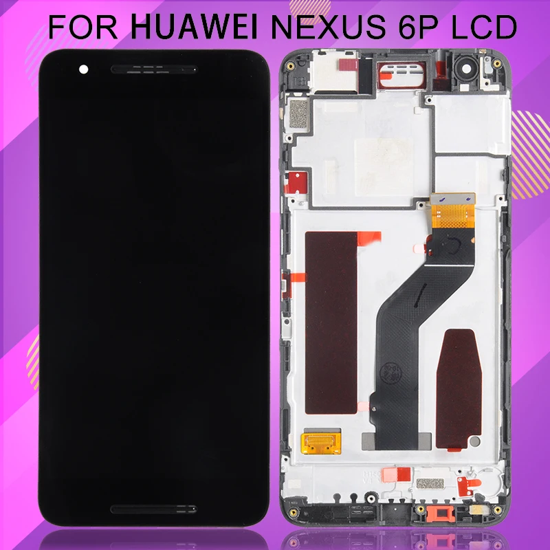 1 шт. протестированный сенсорный ЖК-экран 5 7 дюйма для Huawei NEXUS 6P дигитайзер экрана
