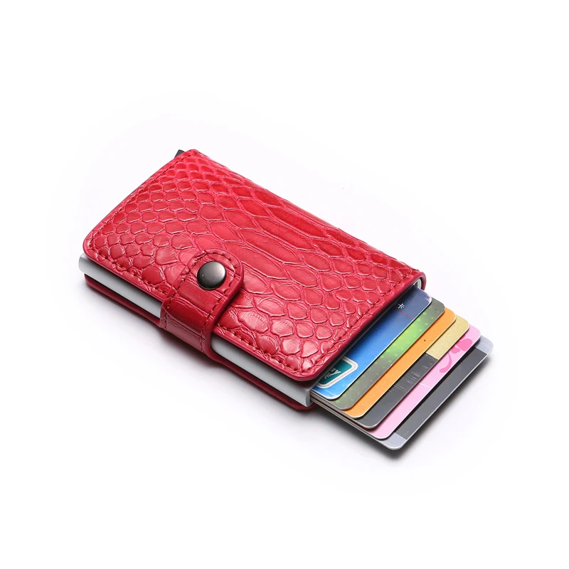 

High-Grade Neutral Card Package Crocodile Snake Skin Carbon Fiber Business Card Pocket Business Credit Clip