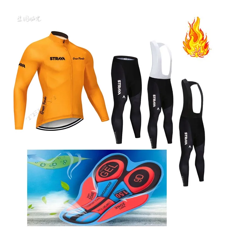 Ropa ciclismo теплая зимняя флисовая одежда для велоспорта мужской костюм из Джерси