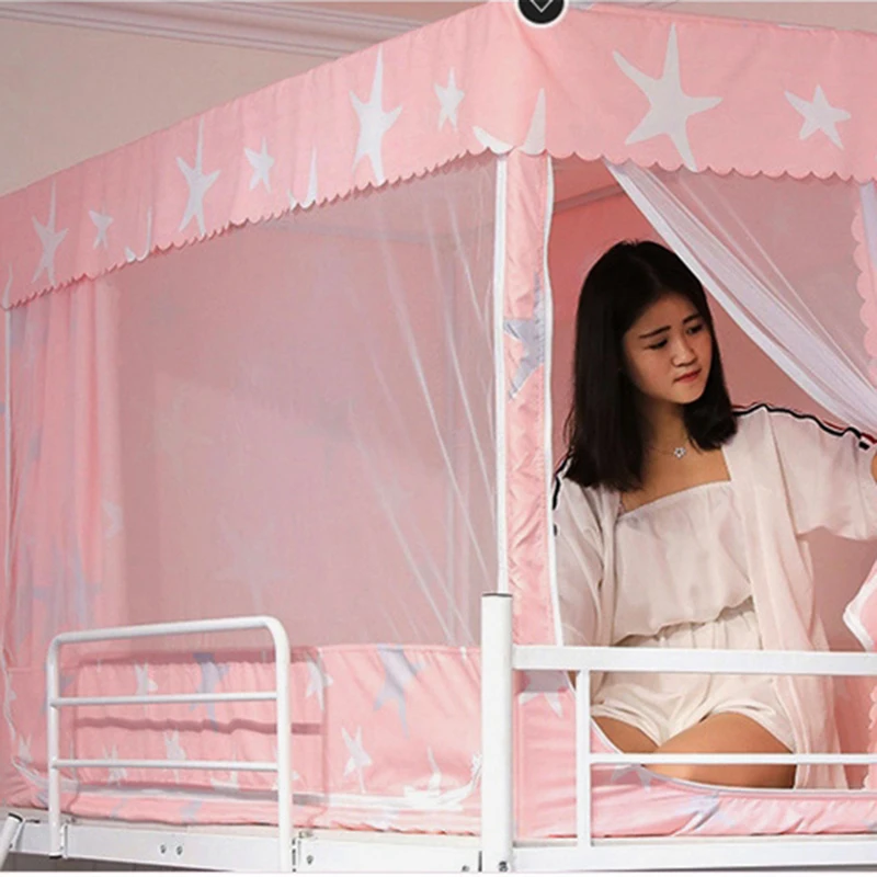 Девушка сердце балдахин студенческое спальное помещение с физическим затенением противомоскитная сетка на кровать летняя принцесса Занавес кровать, палатка домашний декор