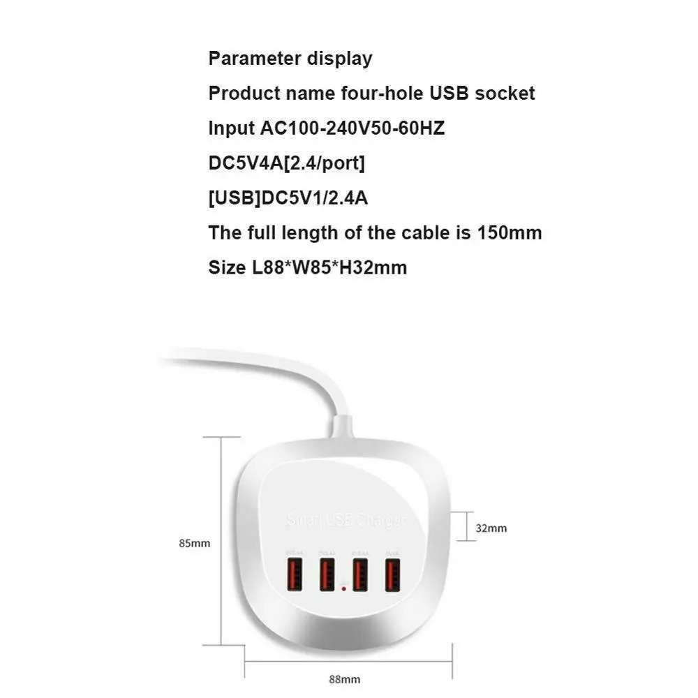 Несколько USB настенное зарядное устройство 4 порта USB адаптер для путешествий Быстрый Carregador для Iphone X XS 8 7 6 11 Pro MAX Xiaomi HuaWei iPad