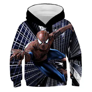 

2020 3D Autumn and winter MARVEL Hoodies spider-man Boys and Girls Hoodie Sweatshirts Tops Casual New Male polyester Pullovers