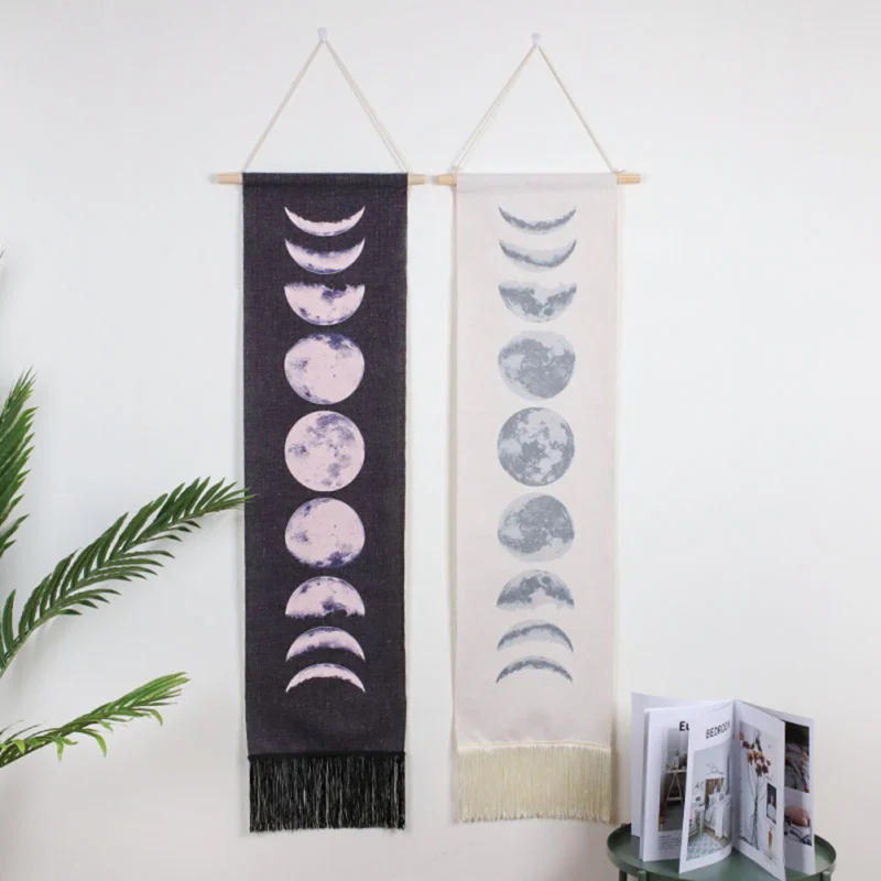

Household Tapestry Cosmic landscape Wall Hanging Tapestry Nine Growth Cycles Of The Moon Sleeping Tapestrys Home Decoration