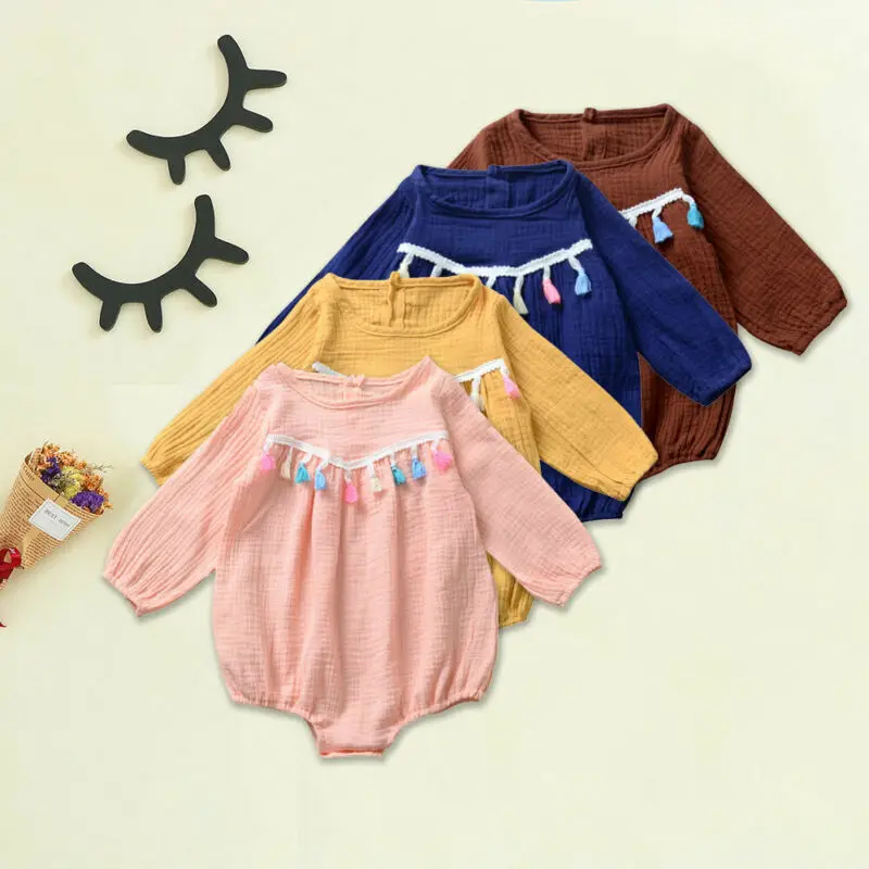 Комбинезон Emmababy с воротником оборками для маленьких девочек комбинезоны