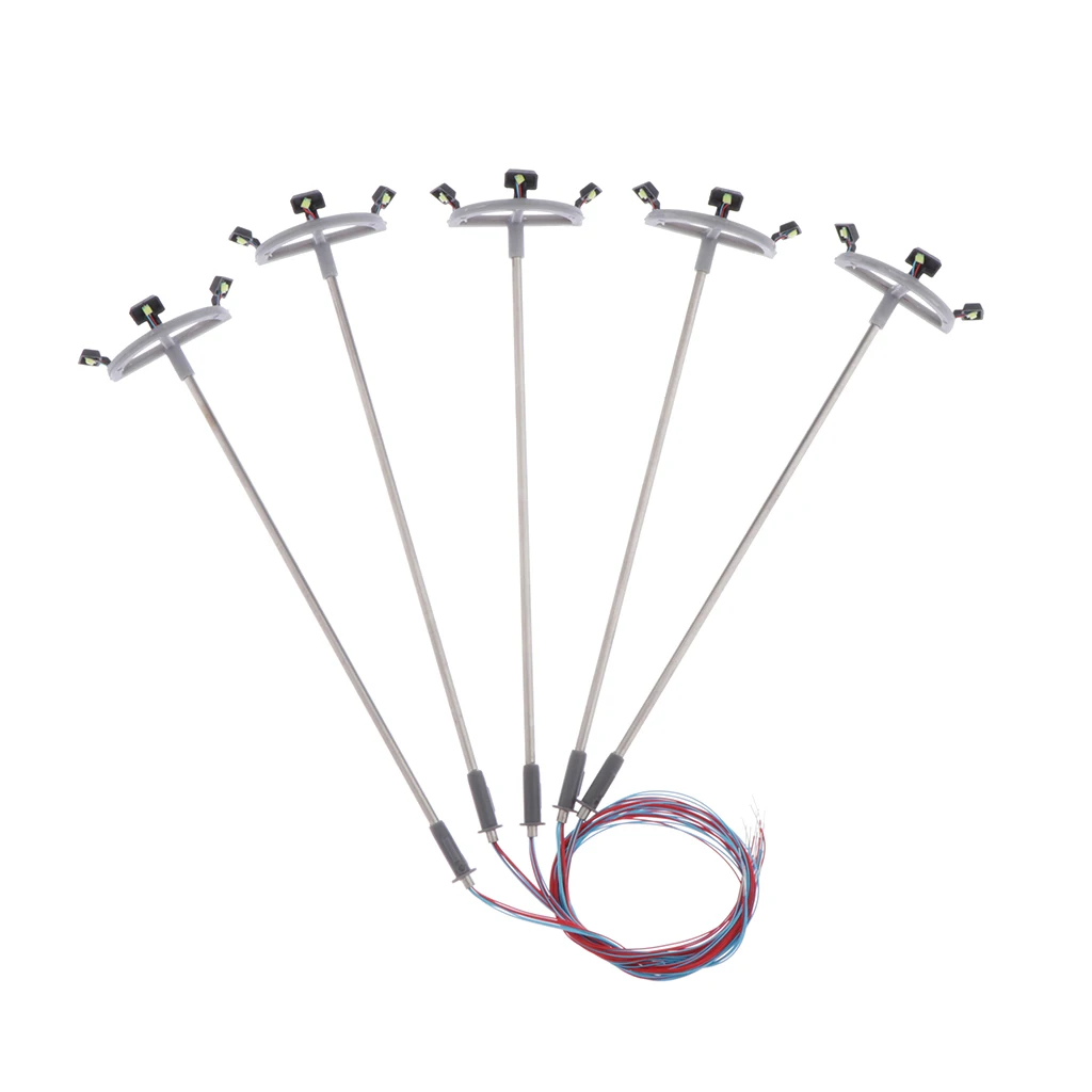 5pcs 12cm Model HO Scale Railway Train 3V Lamppost Street Lights 1:87