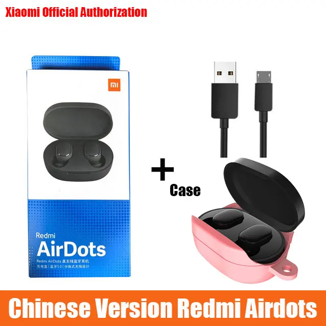 As the picture Xiaomi Redmi Airdots наушники-вкладыши TWS Bluetooth 5,0 наушники стерео Беспроводной активный Шум отмена с микрофоном громкой связи - Цвет: As the picture